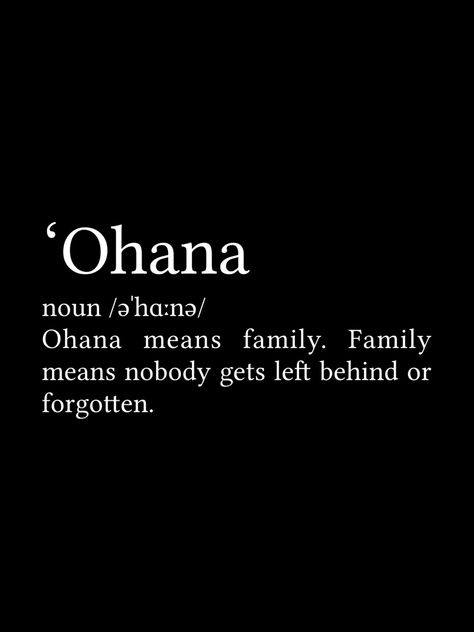 Ohana Quotes Families, Stitch Family Quote, Stitch Disney Ohana, Family Meaning Quotes, Lilo And Stitch Ohana Means Family, Minimalist Tattoo Meaning Family, Ohana Means Family Wallpaper, Simple Family Quotes, Quotes Aesthetic Family