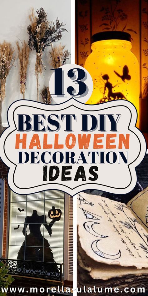 we are sharing the best 18 DIY Halloween and Samhain Decor Ideas! For inside and outside, traditional and with natural materials. These witchy decoration ideas can be easy done by one self. Not only are these diy projects handmade, they are also chic and elevated to provide an unforgettable Halloween party or Samhain night for any wicca witch, pagan or halloween lover. October Bedroom, Witchy Home Aesthetic, Samhain Decorations, Samhain Traditions, Halloween Decor Ideas, Halloween Props Diy, Pretty Halloween Costumes, Diy Halloween Decor, Witchy Crafts