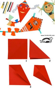 KITE Collage Kite Art Project, Kite Craft Template, Kite Craft Preschool Art Projects, Kite Decoration Ideas Kids Crafts, Autumn Kite Paper, Origami Kite, Kites Craft, Kites For Kids, Spring Art