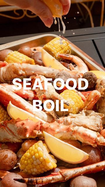 OceanBox on Instagram: "Summer Seafood Boil 🦀🦐🌽🥔

This seafood boil is the perfect one pot meal for your summer entertaining. It includes shrimp and crab legs simmered in a flavorful broth of Cajun spices. 

Save this recipe for your next gathering ☀️ and shop our seafood boil boxes at our link in bio 

Recipe:
2 trays Colossal domestic shrimp 
1 lb king crab legs
3 quarts water
1 can of beer (optional)
2-3 bay leaves
3 tbsp creole seasoning
1 tbsp Old Bay
1 yellow onion, sliced
12 oz andouille sausage, cut into 2-3 inch pieces
3 cobs of corn, cut into 3-inch pieces
1 lb small waxy potaoes

1. Boil the liquid with the onion and spices for 15 minutes
2. Add the potatoes and sausage and cook for 15-20 more minutes
3. Add shrimp and crab and corn and cook for 5-7 more minutes
4. Strain ou Crab And Corn, Potatoes And Sausage, Cajun Spices, Can Of Beer, Seafood Boil Recipes, King Crab Legs, One Pot Meal, King Crab, Seafood Boil