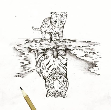 Repost - Our reflection is a reflection of all the choices we make in life. . . . . . . . . . . . . . #ArtShow #ArtDiary #Tattoos… Reflection Art Drawings, Reflection Drawing Ideas, Reflection Sketch, Reflection Drawing, Art Bases, Blind Dog, Reflection Art, Mirror Reflection, Water Reflections