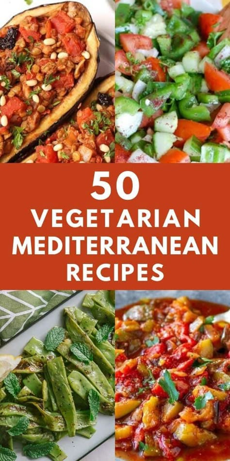 Vegetarian Mediterranean Recipes Dinners, Vegetarian Vegetable Recipes, Meditteranean Snacks, Mediterranean Diet Recipes Plant Based, Greek Vegetarian Dinner, Mediterranean Diet For Vegetarians, Vegetarian Mediterranean Dinner Ideas, Vegetarian Dash Diet Recipes, Veggie Greek Recipes