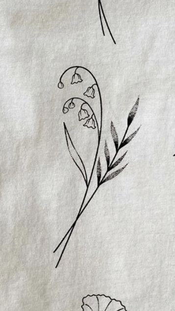 Lily Of The Valley Tattoo Simple, Linnea Flower Tattoo, Snowdrop Tattoo Design, Lily Of The Valley Tattoo Minimalist, Snow Drop Flower Tattoo, Bluebells Flower Tattoo, Snowdrop Flower Tattoo, Bluebell Tattoo, Continuous Line Tattoo