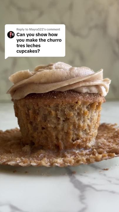 Tres Leches Cupcake, Tres Leches Cupcakes, Churro Cupcakes, Churro Cheesecake, My Own Place, Tres Leches Cake, Tiktok Recipes, Cupcake Flavors, Quick Recipes Snacks