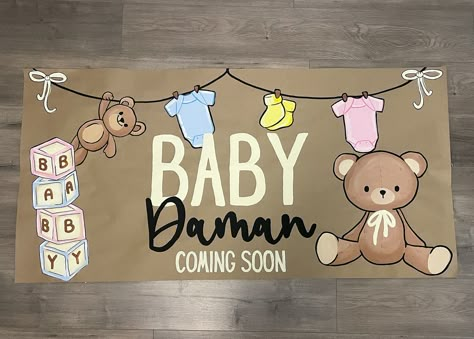 Last week’s banners!! 🎨🫧💐 Baby Shower Banner Painted, Baby Shower Painted Banner, Welcome Home Poster Ideas, Baby Shower Banner Ideas, Painted Posters, Christian Baby Shower, Welcome Baby Banner, Baby Shower Banners, Welcome Home Posters