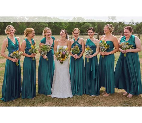 Green Dress For Wedding, Bridesmaid Dresses Infinity, Sorority Dresses, Vestido Convertible, Multiway Bridesmaid Dress, Bridesmaid Wrap, Prom Dress Ball Gown, Infinity Dress Bridesmaid, Teal Bridesmaid