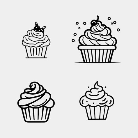 Vector cup cake icon vector isolated on ... | Premium Vector #Freepik #vector #cake-cartoon #cupcake #cake #cake-illustration Cupcake Illustration Design, Cupcake Icon, Cupcake Project, Cake Cartoon, Cake Icon, Cupcake Illustration, Cupcake Vector, Cake Vector, Cake Illustration