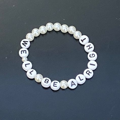 Handmade Harry Styles Beaded Bracelet Made With Elastic String That Will Stretch To Fit Most! 1d Bracelet, Harry Styles Pearls, Harry Styles Bracelets, We'll Be Alright Harry Styles, Rave Fits, We'll Be Alright, Be Alright, Bracelet Ideas, Seed Bead Bracelets