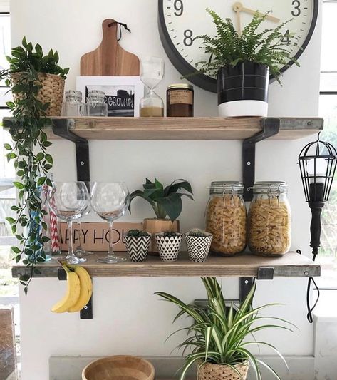 Scaffold Shelves Scaffold Shelf Scaffold Boards Rustic | Etsy Kitchen Wall Shelf, Modern Mid Century Kitchen, Mid Century Kitchen Remodel, Style Shelf, Kitchen Shelf Decor, Rustic Wooden Shelves, Rustic Shelf, Scaffold Boards, Shelving Units