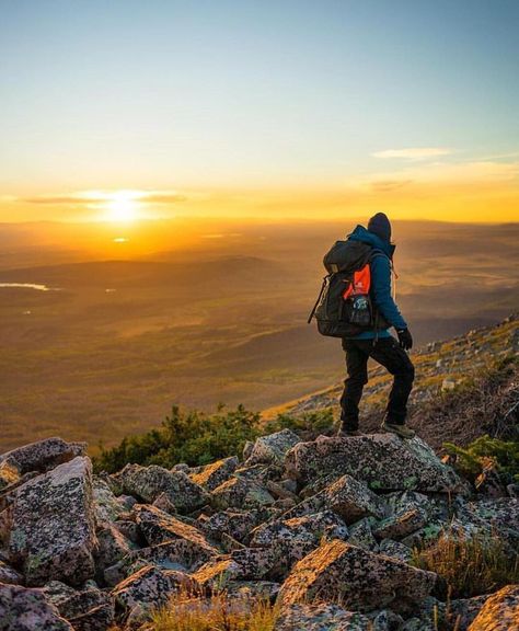 The Sunset, In The Mountains, Rocky, Hiking, Sun