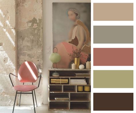 Colour palette by Paleutr What Colors Compliment Gray, Colour Harmony, Palettes Color, Color Coordination, Brown Color Schemes, Mixing Colors, Paint Color Schemes, Living Room Color Schemes, High Design