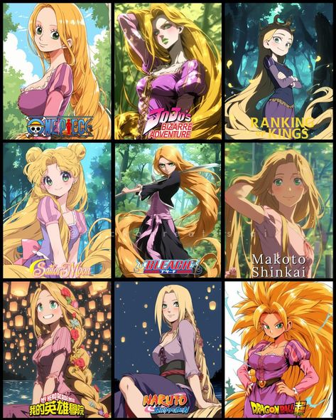 【TANGLED - DISNEY x ANIME 】 ⁀➷ Wallpaper ✪ Pokemon Disney Princess, Ember And Wade Genderbend, Tangled Disney, Princesas Disney Anime, Disney Character Art, Disney Theory, Disney Princess Artwork, Rapunzel Tangled, Fandom Crossover