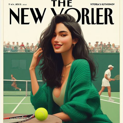 Tennis Competition, New Yorker Cover, New Yorker Covers, The New Yorker, New Yorker, Cover Art, Tennis, Magazine, Art