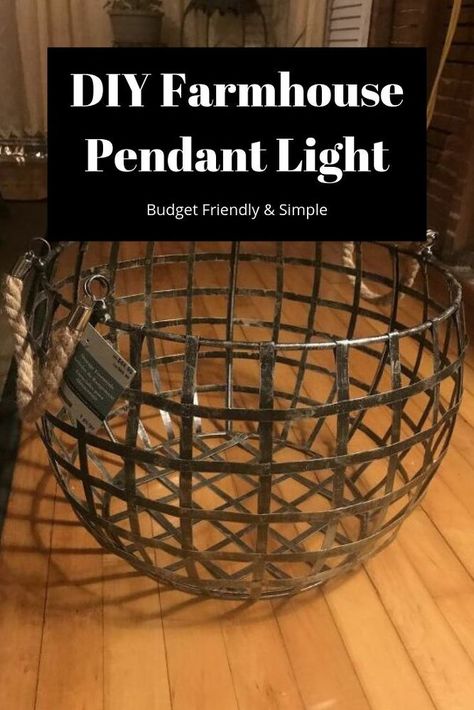 Diy Outdoor Pendant Light, Homemade Light Fixtures, Chicken Wire Light Fixture, Diy Farmhouse Chandelier, Farmhouse Light Fixtures Dining Areas, Diy Dining Room Light, Diy Hanging Lights, Rustic Pendant Lighting Kitchen, Diy Ceiling Light