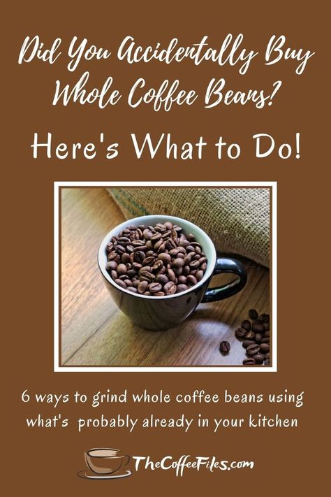 what to do if you accidentally bought whole coffee beans Topic Ideas, Coffee Bean Grinder, Ground Coffee Beans, Coffee Uses, Cooking Hacks, How To Make Coffee, Ground Coffee, Uh Oh, About Coffee