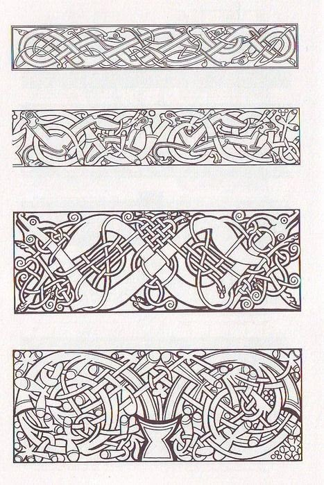 Celtic Knot Animals, Norse Knotwork Pattern, Keltic Pattern Tattoo, Viking Knotwork Tattoo, Viking Knotwork, Norse Art, Celtic Animals, Viking Embroidery, Norse Design