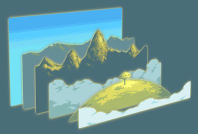 Paralaxe Background, Pixel Art Parallax Background, Parallax Background Game, Pixel Game Background, Pixel Landscape Gif, Pixel Mountain, Nature Pixel Gif, Parallax Animation, Grassy Mountains