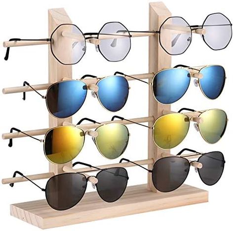 HOUSON Présentoir De Lunettes, Porte Lunettes De Soleil en Bois Créatif Support De Lunettes : Amazon.fr: Cuisine et Maison Sunglasses Display, Glass Showcase, Wood Rack, نظارات شمسية, Wooden Sunglasses, Glasses Shop, Sunglass Holder, Mors Dag, Wood Display