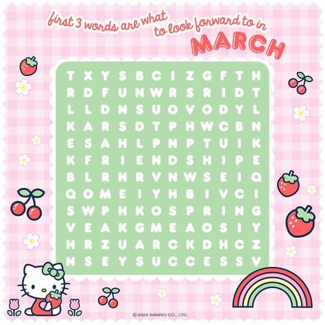 Hello Kitty on X: "#WellnessWednesday: What are you looking forward to in March? 🍒🔎 https://t.co/cmJv8HTKm0" / X Mel Robbins, Silly Goofy, Hello Kitty Collection, Fresh Start, Cute Cartoon Wallpapers, Cartoon Wallpaper, Looking Forward, Kid Friendly, Cute Cartoon