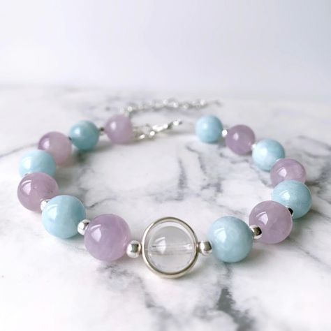 Anti-stress Emotion Calming Bracelet 💜8mm Violet Amethyst & Aquamarine💙Handmade with love and positivity☺️ - You can choose either elastic or adjustable buckle🙆🏻‍♀️ . . DM for more details💌 . . . #crystalhealing #crystalbracelets #crystalbracelet #crystaljewelry #crystaljewellery #gemstonejewelry #gemstonejewellery #gemstonebracelets #protectionbracelets #dreamcatcher #amethystjewelry #amethystbracelet #aquamarinebracelet #positivity #energyhealing #energybracelet Crystals For Protection, Powerful Crystals, Silver Beaded Bracelet, Lavender Amethyst, Sterling Silver Bead Bracelet, Bracelet Crystal, Silver Bead Bracelet, Gold Bead Bracelets, Bracelet Women