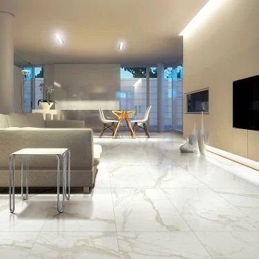 Stone Look & Marble Look Porcelain & Ceramic Floor Tile | TileBar.com Calacatta Tile, Living Room Floor Tiles, Room Floor Tiles, Floor Tiles Design, Shower Wall Tile, Living Room Tiles, Polished Porcelain Tiles, Ivy Hill Tile, Large Format Tile