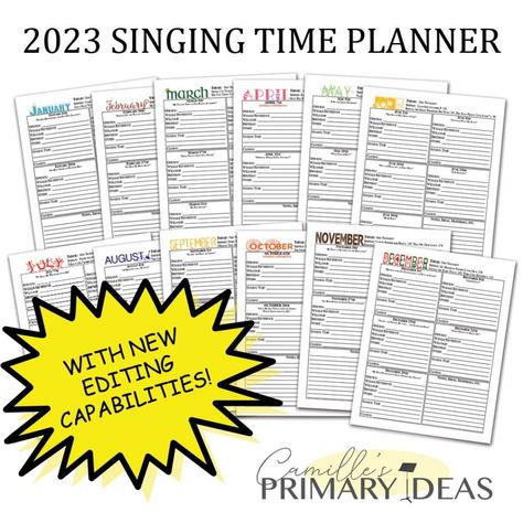 Music for Singing Time 2023 - Singing Time Ideas | LDS | Camille's Primary Ideas Primary Songs For 2023, Lds Primary Songs 2023, Lds Primary Music 2023, Lds Primary Singing Time 2023, Junior Primary Singing Time, Primary Singing Time Ideas, Wiggles Songs, When I Am Baptized, Singing Time Ideas