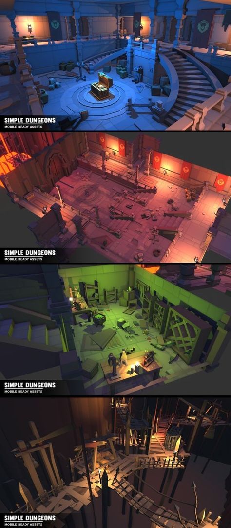 Dungeon Interior, Torture Room, Treasure Room, Dungeon Room, Game Level Design, Low Poly Games, Rpg Map, Game Environment, Dungeon Maps