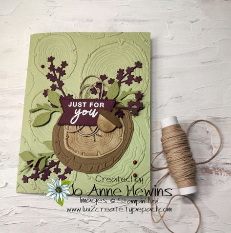 Stamping Up Ringed With Nature, Tree Rings Stampin Up Cards, Stampin Up Tree Rings Hybrid Embossing Folder, Su Ringed With Nature, Ringed With Nature Stampin Up Cards, Stampin Up Tree Rings, Stampin Up Ringed With Nature, Ringed With Nature, Gardening Cards