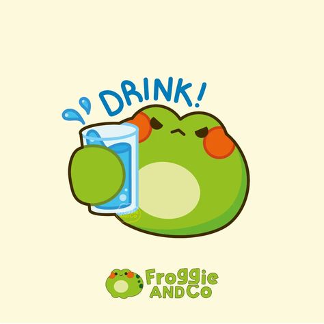 Hello Froggiees 🐸 Froggie’s here with a little reminder: Don’t forget to drink water and stay hydrated! 🐸💦 A glass of water can make your day so much better. Cheers to a happy and healthy you! 🥤💚  #doodle #frog #cutedoodles #green #frogdoodle #doodle #funnyfrog #illustration #drinkwater #drawing #digitaldoodle #drink #stayhydrated #stayhydratedfrog Stay Hydrated Illustration, Doodle Frog, Water Doodle, Frog Stickers, Water Reminder, Garden Crafts Diy, Funny Frogs, Glass Of Water, Water Can