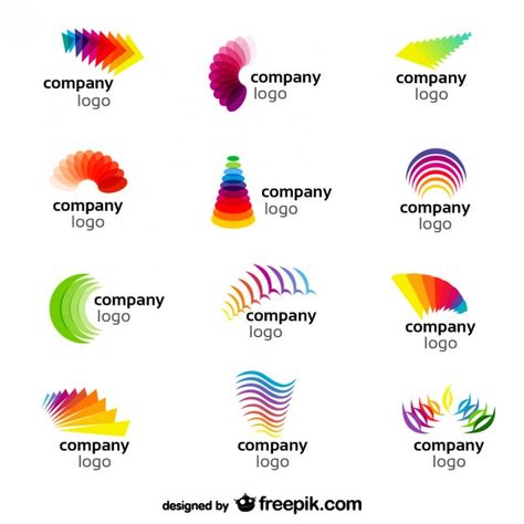 Abstract rainbow vector logos Logo Design Rainbow, Rainbow Symbol, Logo Gradient Color, Rainbow Circle Logo, Logo Design Infinity, Rainbow Vector, Led Logo, Design Studio Logo, Rainbow Logo