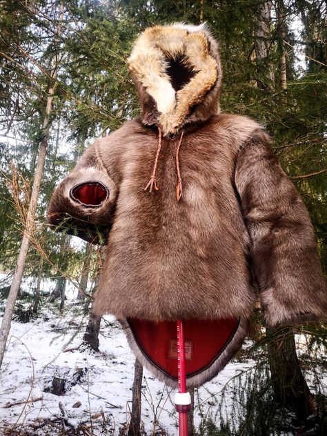 Animal Hide Clothing, Survival Outfit, Buckskin Clothing, Inuit Clothing, Primitive Clothing, Mountain Man Clothing, Fur Clothes, Aged Clothing, Bushcraft Skills