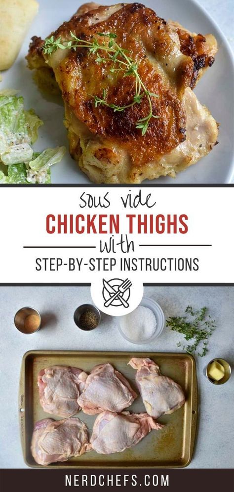 Sous Vide Chicken Thighs, Sous Vide Recipes Chicken, Sous Vide Chicken, Multi Cooker, Sous Vide Recipes, Fine Dining Recipes, Sous Vide Cooking, Weeknight Dinner Recipe, Best Chicken Recipes