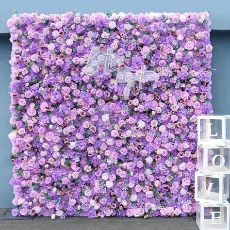 Vibrant Succulent Wall for a Low-Maintenance Display pen spark Amazing garden flower wall || Beautiful wall hanging garden ideas Flower Wall Purple, Photo Area Party, Lavender Party Decor, Plastic Flowers Decoration, Lavender Flower Wall, Purple Flower Wall, Floral Party Decor, Venue Party, Backdrop Bedroom