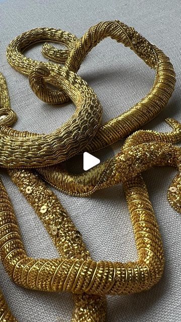 Michelle Agnew on Instagram: "Process of “Unsewn” solid sculptural goldwork embroidery on silk. More details soon 🫶🏻" Embroidery Goldwork, Embroidery On Silk, Goldwork Embroidery, Couture Embroidery, Gold Work, August 12, Sculpture, Couture, Embroidery