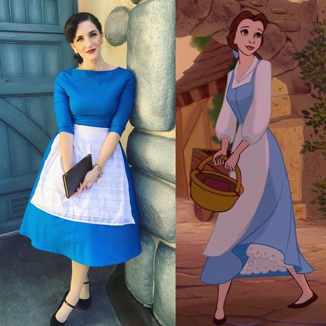 Belle Beauty and the Beast provincial Disneybound inspired pinup retro 1950's style Disneyland Dapper Day Disneyland, Dapper Day Outfits, Disney Dapper Day, Disney Dress Up, Edna Mode, Belle Beauty And The Beast, Disney Inspired Fashion, Disney Bound Outfits, Disney Inspired Outfits