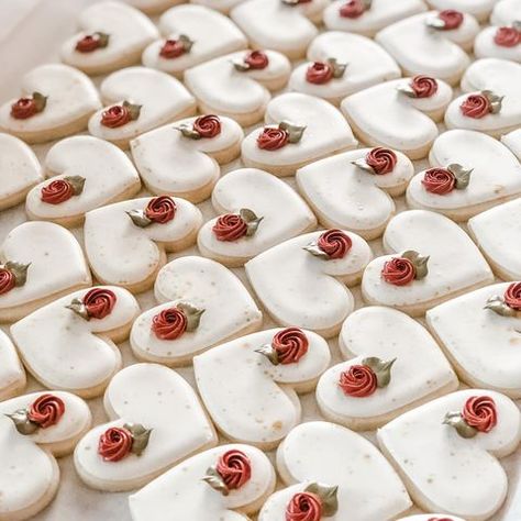 Kyrsten's Sweet Designs (@k_sweetdesigns) • Instagram photos and videos Anniversary Sugar Cookies, Matron Of Honor Speech, Wedding Cookie Favors, October Is My Favorite, Wedding Cookies Decorated, Heart Sugar Cookie, Cookies Wedding, Wedding Cookie, Cookie Favors