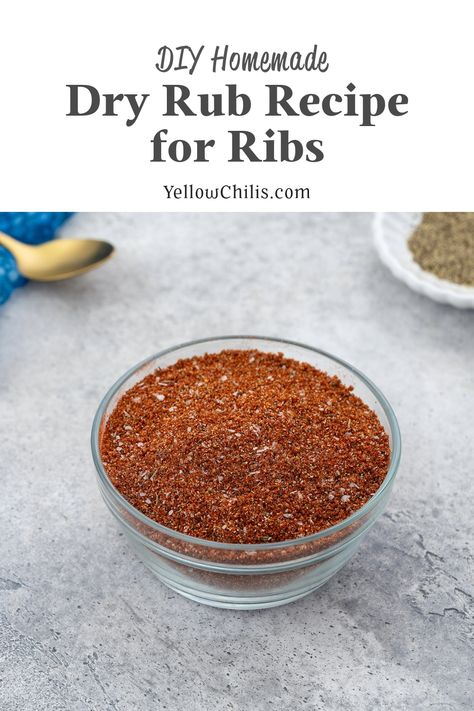 Make sweet, savory, and juicy ribs using our homemade dry rub, made with fresh pantry spices in just the right ratio. This rub adds amazing flavor to pork ribs, prime ribs, or even your favorite chicken cuts for the perfect grilling or baking experience. Rib Rub Recipe Dry, Dry Rub For Pork Ribs, Pork Rib Marinade, Rub For Pork Ribs, Bbq Rib Rub, Rub For Ribs, Pork Dry Rubs, Rib Rub Recipe, Prime Ribs