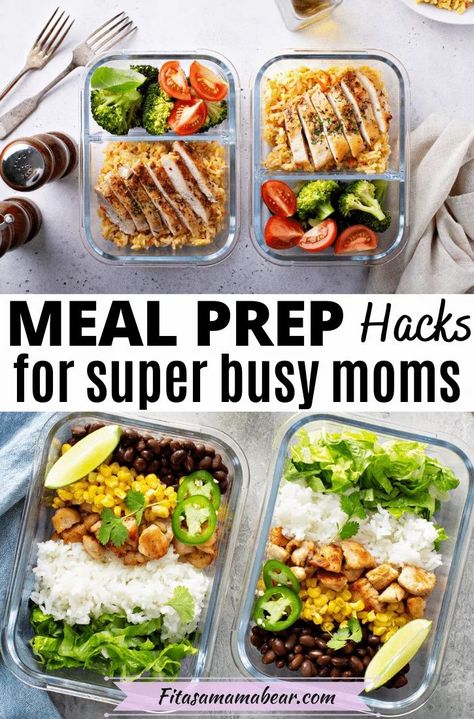 Learn how to make meal prep easier and faster by following these tips! These healthy, meal prep tips are easy and will save you hours in the kitchen. Plus, simple recipe ideas ready in 30 minutes for busy moms Sahm Meal Prep, Meal Prep For 2 People, Basic Meal Prep, Simple Recipe Ideas, Meal Prep Hacks, Healthy Meal Prep Ideas, Holiday Meal Planning, Meal Prep Tips, Meal Prep For Beginners