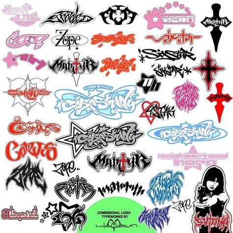 Punk Logos, Y2k Font, Fonts Dafont, Fonts Ideas, Fonts Handwriting, Typographic Logo Design, Graphic Shapes Design, Font Ideas, Best Fonts