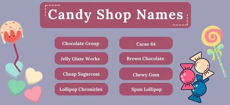 As a candy enthusiast, I’ve always dreamed of opening my own candy store. One of the most exciting parts of the planning process has been coming up with the perfect name. After countless brainstorming sessions, I’ve narrowed down my options to a few top contenders. Ultimately, I wanted my candy store name to reflect the ... Read more The post Candy Shop Names That Will Make Your Mouth Water appeared first on Good Name. Names Of Candy, Shop Name Ideas, Old Fashioned Candy, Sour Candy, Name Generator, Cute Candy, Candy Table, Chocolate Shop, Shop Plans