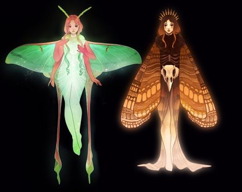 Female Luna Moth, Moth Wings Design, Luna Moth Drawing Reference, Hand Over The Lamp Moth, Luna Moth Humanoid, Luna Moth Halloween Costume, Moth Oc Female, Moth As Human, Human Moth Oc