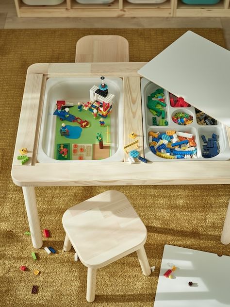 Ready for fika? - IKEA Ikea Play Table, Trofast Storage, Playing Room, Ikea Play, Ikea Kids Room, Storage Box On Wheels, Ikea Ireland, Kids Stool, Childrens Table