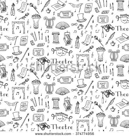 #theatre #acting #drama #doodles Theater Tatoos, Letter Doodling, Theatre Symbol, Theatre Tattoo, Theater Aesthetic, Easy Pictures To Draw, Music Doodle, Planner Doodles, Drama Masks