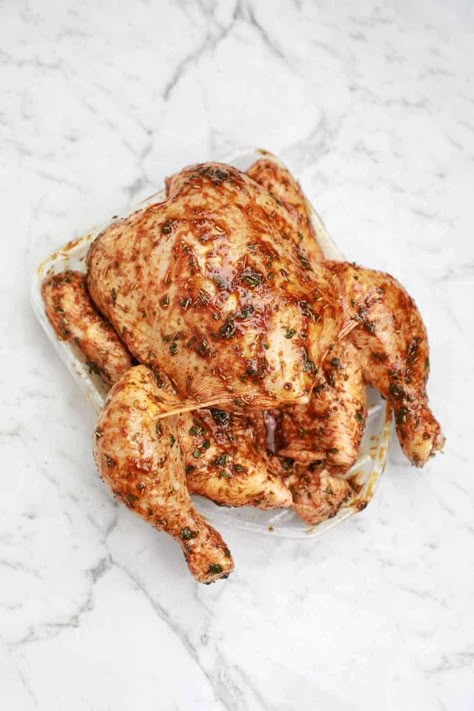 Whole Chicken Marinade For The Grill, Whole Chicken Marinade Recipes, Marinade For Whole Chicken, Roast Chicken Marinade, Whole Chicken Marinade, Baked Chicken Marinade, Honey Soy Chicken Thighs, Chicken Wing Seasoning, Grilled Whole Chicken