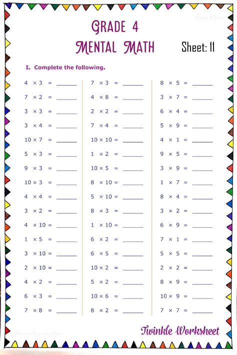 mathematics worksheets Mental Maths Worksheets Grade 3, Mental Maths Worksheets 4th Grade, Mental Maths Worksheets Grade 2, Math Tricks For Kids, Math Problems For Kids, Math Mental, Year 5 Maths, Mental Math Tricks, 5th Grade Math Games