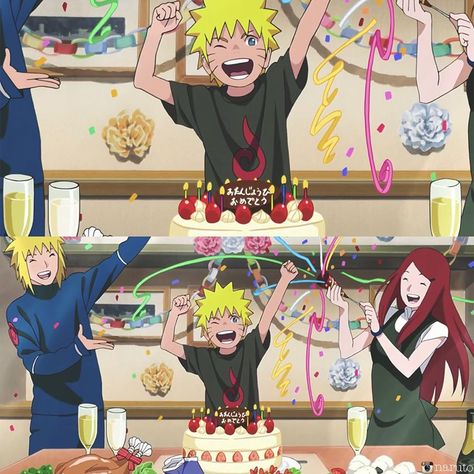 Happy Birthday Naruto Uzumaki, Naruto Uzumaki Birthday, Naruto Happy, Happy Birthday Naruto, Naruto Shippuden Manga, Naruto Birthday, Naruto Family, Uzumaki Family, Happy Images