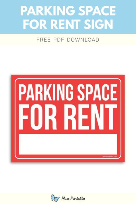 Free printable parking space for rent sign template in PDF format. Download it at https://museprintables.com/download/sign/parking-space-for-rent/ For Rent Sign, Commercial Space For Rent, Frozen Background, Caution Signs, Speed Limit Signs, Danger Signs, Download Sign, Cafe Shop Design, Parking Space