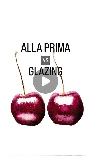 Dani (Daria) on Instagram: "Which type of a watercolor artist are you? 🍒 In this video I want to tell you about 2 ways you can approach painting a subject. 🎨 Alla prima is when you paint your subject in one go. You are establishing your highlights, midtones and shadows right away on paper as one layer and let the tones merge. 🎨 Glazing (or simply, layering) is about slowly building up your tonal values by adding layers of paint on top of dried layers. You can choose one or do a combination of both: for example, you can paint your subject alla prima and then add some tiny details after it’s dried. If you are a beginner in watercolor painting, my top tip would be to start by playing around with the glazing technique: it gives you more time and you can start really transparent with you Glazing Watercolor, Watercolor Glazing, Glazing Watercolor Painting Techniques, Alla Prima Painting, Lena Gemzoe Watercolor, Ellen Crimi Trent Watercolor Tutorials, Emma Lefebvre Watercolor Tutorials, Lena Gemzøe Watercolor, Glazing Techniques