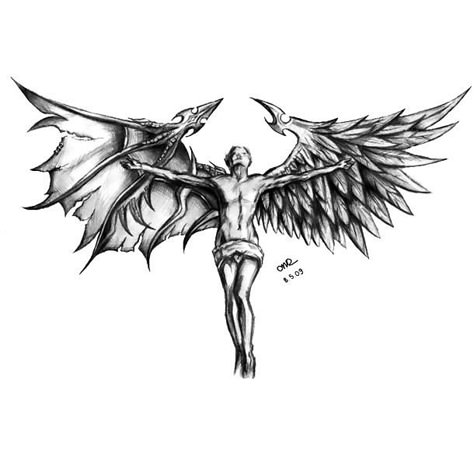 A great meaningful tattoo sketch of a half devil half angel. Good or evil? You decide. Style: Black and Gray. Color: Gray. Tags: Meaningful, Great Demon Face Tattoo, Angel Demon Tattoo, Good And Evil Tattoos, Half Angel Half Demon, Angel Devil Tattoo, Demon Face, Evil Tattoos, Half Demon, Devil Tattoo