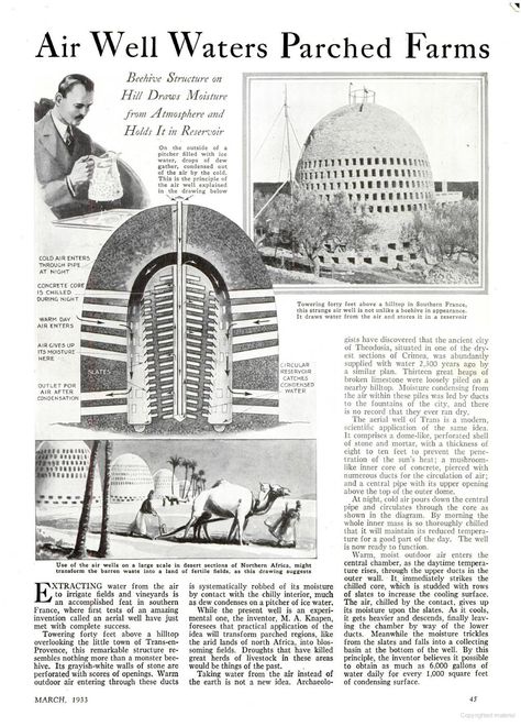 Air Well - collecting water from the air (homestead forum at permies) Natural Air Conditioner, Air Well, Water Collection System, Water Catchment, Water From Air, Water Harvesting, Water Collection, Rainwater Harvesting, Homestead Survival